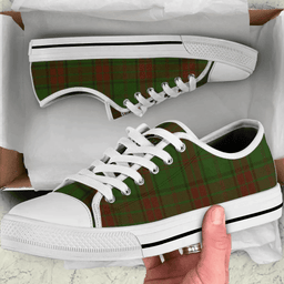Scottish Maxwell Hunting Clan Tartan Low Top Shoes - Crest Classic Scottish Plaid Tartan Plaid