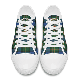 Scottish MacLaren Ancient Clan Tartan Low Top Shoes - Crest Classic Scottish Plaid Tartan Plaid