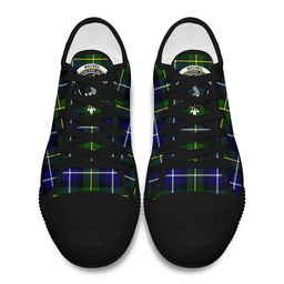 Scottish MacNeill of Barra Modern Clan Tartan Low Top Shoes - Crest Classic Scottish Plaid Tartan Plaid