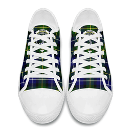 Scottish MacNeill of Barra Modern Clan Tartan Low Top Shoes - Crest Classic Scottish Plaid Tartan Plaid