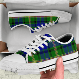 Scottish Maitland Clan Tartan Low Top Shoes - Crest Classic Scottish Plaid Tartan Plaid
