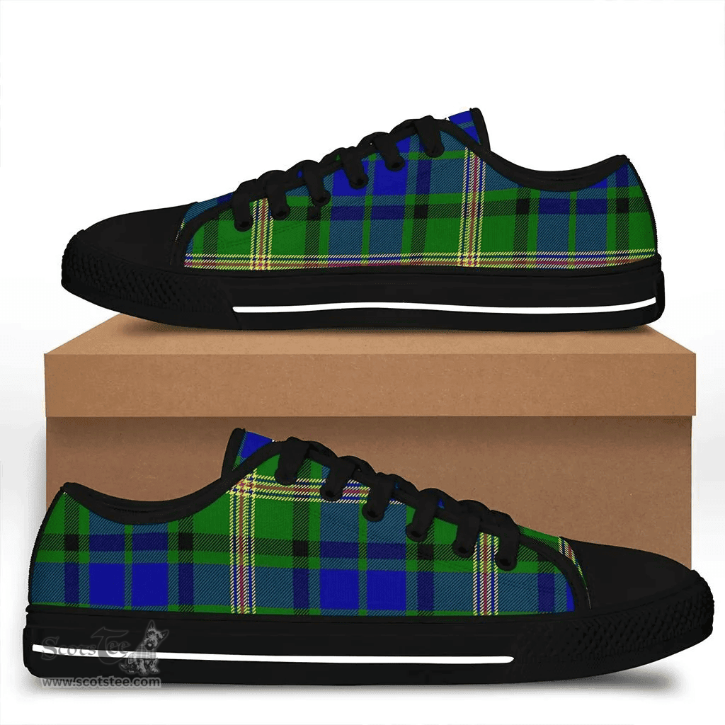 Scottish Maitland Clan Tartan Low Top Shoes - Crest Classic Scottish Plaid Tartan Plaid