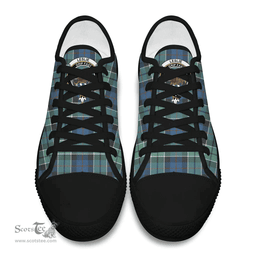 Scottish Leslie Hunting Ancient Clan Tartan Low Top Shoes - Crest Classic Scottish Plaid Tartan Plaid