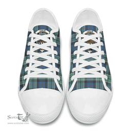 Scottish Leslie Hunting Ancient Clan Tartan Low Top Shoes - Crest Classic Scottish Plaid Tartan Plaid