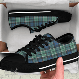 Scottish Leslie Hunting Ancient Clan Tartan Low Top Shoes - Crest Classic Scottish Plaid Tartan Plaid
