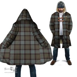 Scottish Stewart Old Weathered Tartan Cloaks - Hooded Cape Coat with Family Crest Scottish Clans
