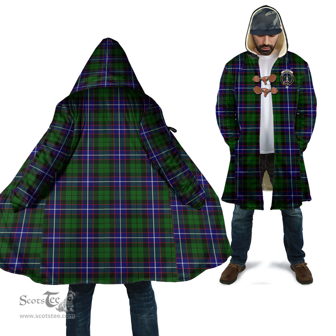 Scottish Russell Modern Tartan Cloaks - Hooded Cape Coat with Family Crest Scottish Clans