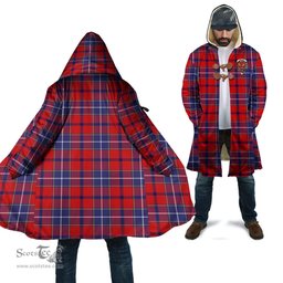 Scottish Wishart Dress Tartan Cloaks - Hooded Cape Coat with Family Crest Scottish Clans