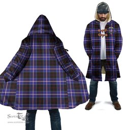 Scottish Dunlop Modern Tartan Cloaks - Hooded Cape Coat with Family Crest Scottish Clans