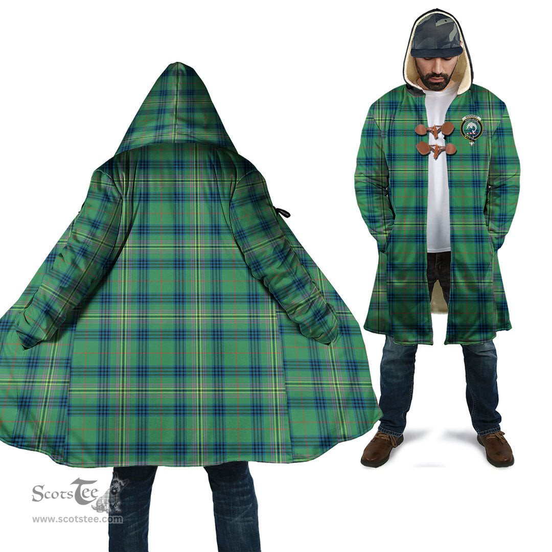 Scottish Kennedy Ancient Tartan Cloaks - Hooded Cape Coat with Family Crest Scottish Clans