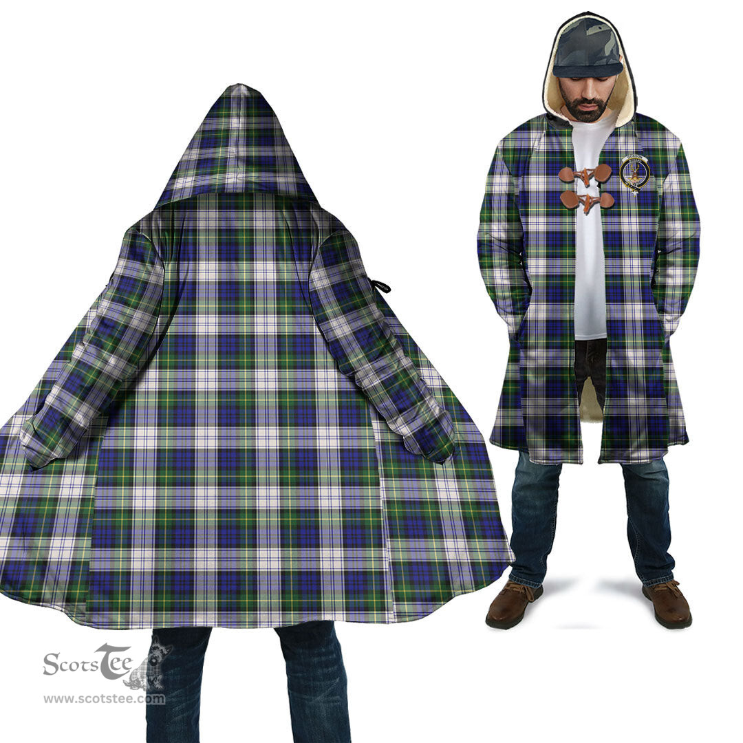Scottish Gordon Dress Modern Tartan Cloaks - Hooded Cape Coat with Family Crest Scottish Clans