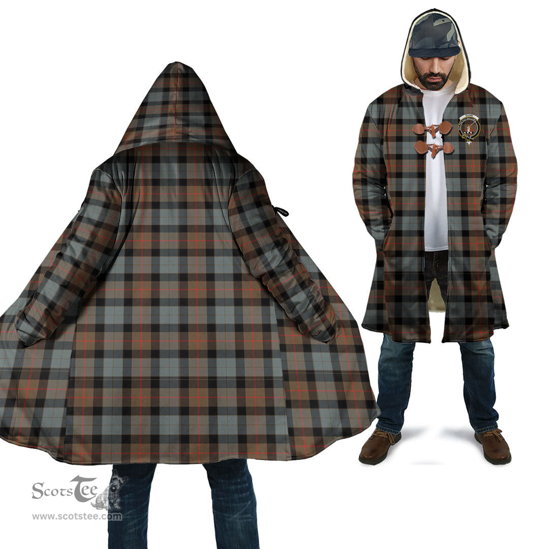 Scottish Gunn Weathered Tartan Cloaks - Hooded Cape Coat with Family Crest Scottish Clans