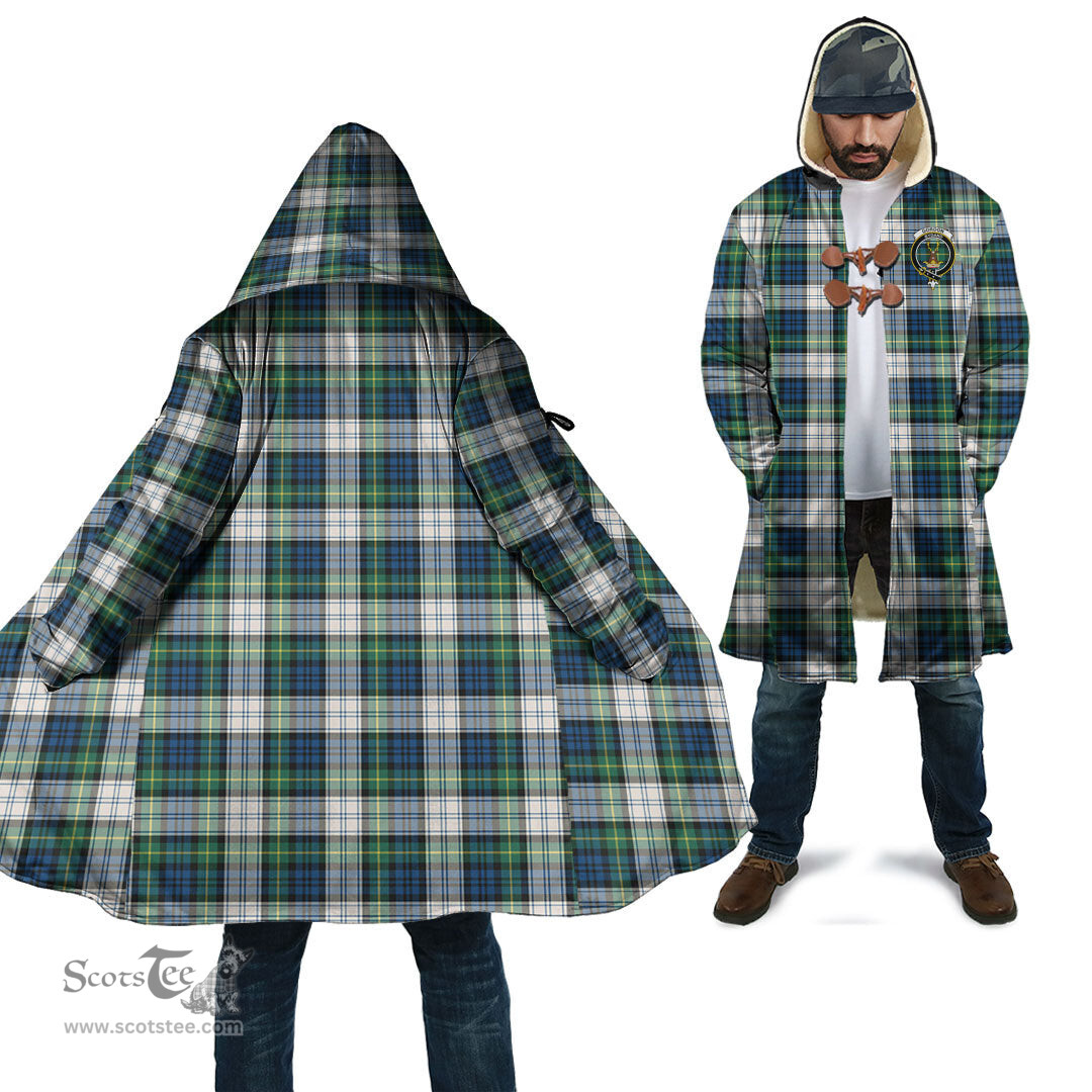 Scottish Gordon Dress Ancient Tartan Cloaks - Hooded Cape Coat with Family Crest Scottish Clans