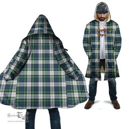Scottish Gordon Dress Ancient Tartan Cloaks - Hooded Cape Coat with Family Crest Scottish Clans