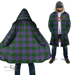 Scottish Elphinstone Tartan Cloaks - Hooded Cape Coat with Family Crest Scottish Clans