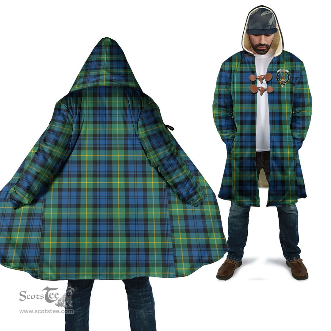 Scottish Gordon Ancient Tartan Cloaks - Hooded Cape Coat with Family Crest Scottish Clans