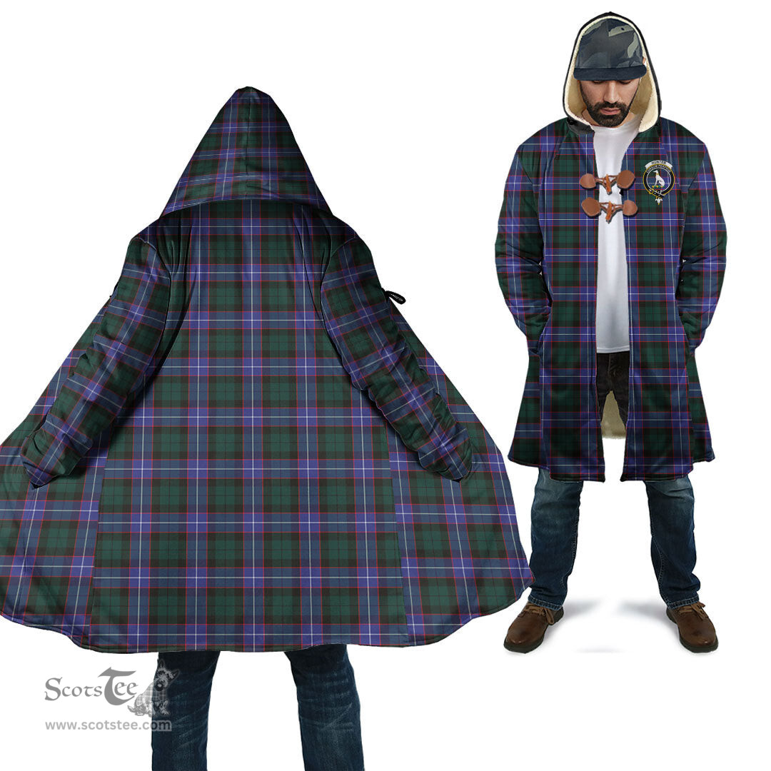 Scottish Hunter Modern Tartan Cloaks - Hooded Cape Coat with Family Crest Scottish Clans