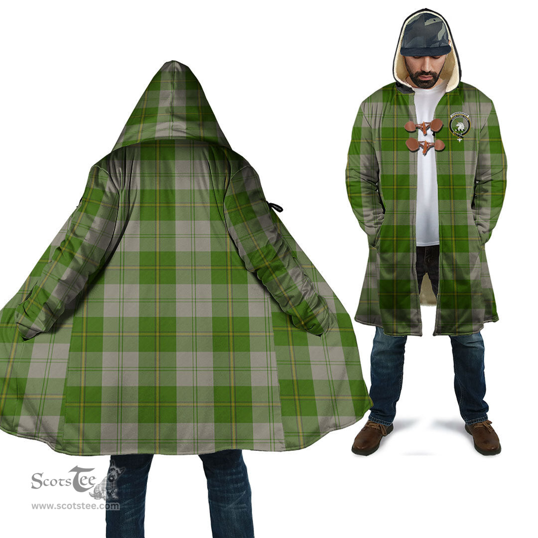 Scottish Cunningham Dress Green Dancers Tartan Cloaks - Hooded Cape Coat with Family Crest Scottish Clans