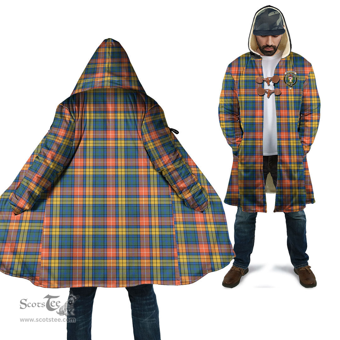 Scottish Buchanan Ancient Tartan Cloaks - Hooded Cape Coat with Family Crest Scottish Clans