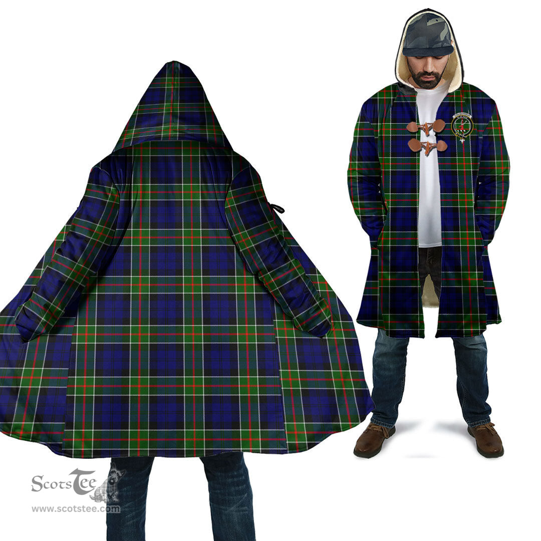 Scottish Colquhoun Modern Tartan Cloaks - Hooded Cape Coat with Family Crest Scottish Clans