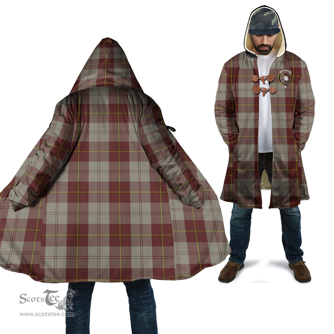 Scottish Cunningham Burgundy Dancers Tartan Cloaks - Hooded Cape Coat with Family Crest Scottish Clans