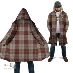 Scottish Cunningham Burgundy Dancers Tartan Cloaks - Hooded Cape Coat with Family Crest Scottish Clans