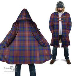 Scottish Chisholm Hunting Modern Tartan Cloaks - Hooded Cape Coat with Family Crest Scottish Clans