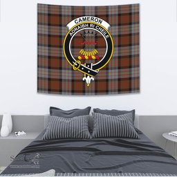 Cameron of Erracht Weathered Tartan Home Decor Scottish Plaid Tartan Crest Tapestry ScotsTee