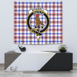 Boswell Modern Tartan Home Decor Scottish Plaid Tartan Crest Tapestry ScotsTee