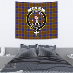 Balfour Modern Tartan Home Decor Scottish Plaid Tartan Crest Tapestry ScotsTee
