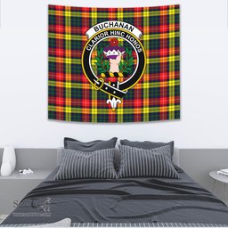 Buchanan Modern Tartan Home Decor Scottish Plaid Tartan Crest Tapestry ScotsTee