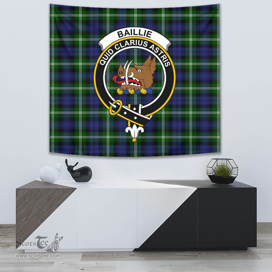 Baillie Modern Tartan Home Decor Scottish Plaid Tartan Crest Tapestry ScotsTee