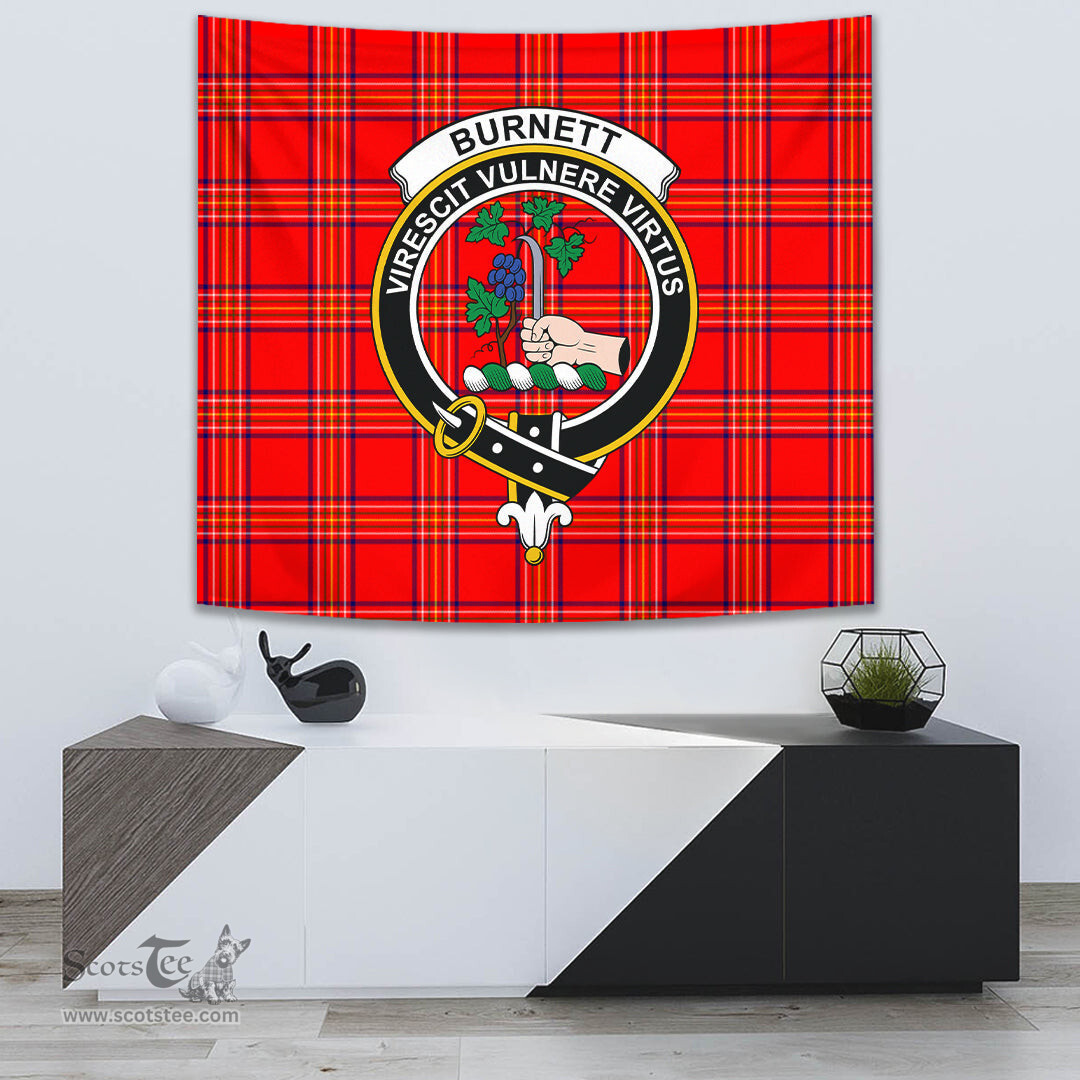 Burnett Modern Tartan Home Decor Scottish Plaid Tartan Crest Tapestry ScotsTee