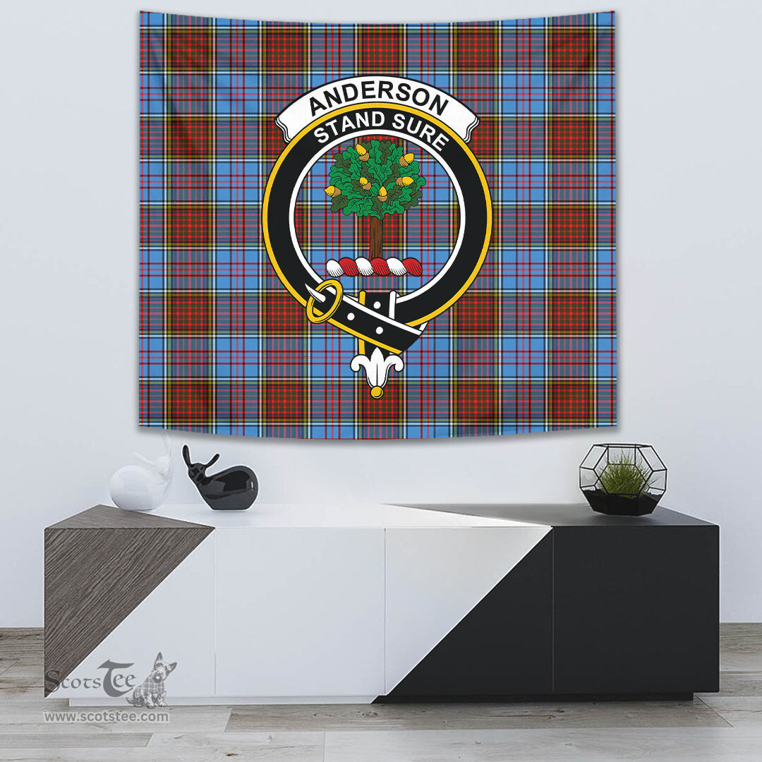 Anderson Modern Tartan Home Decor Scottish Plaid Tartan Crest Tapestry ScotsTee