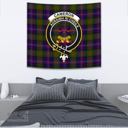 Cameron of Erracht Modern Tartan Home Decor Scottish Plaid Tartan Crest Tapestry ScotsTee