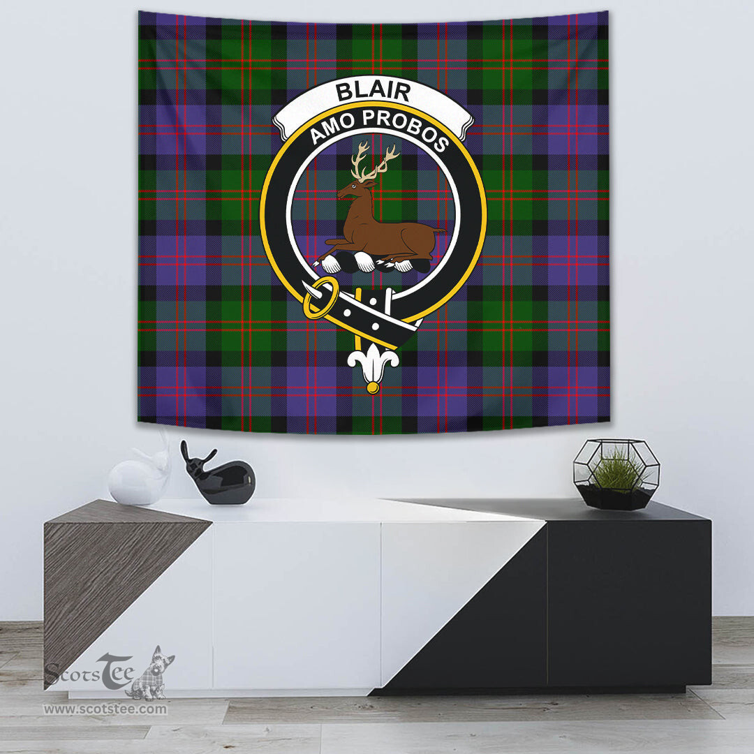 Blair Modern Tartan Home Decor Scottish Plaid Tartan Crest Tapestry ScotsTee