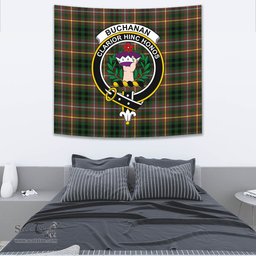 Buchanan Hunting Tartan Home Decor Scottish Plaid Tartan Crest Tapestry ScotsTee