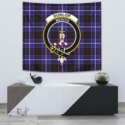 Dunlop Modern Tartan Home Decor Scottish Plaid Tartan Crest Tapestry ScotsTee