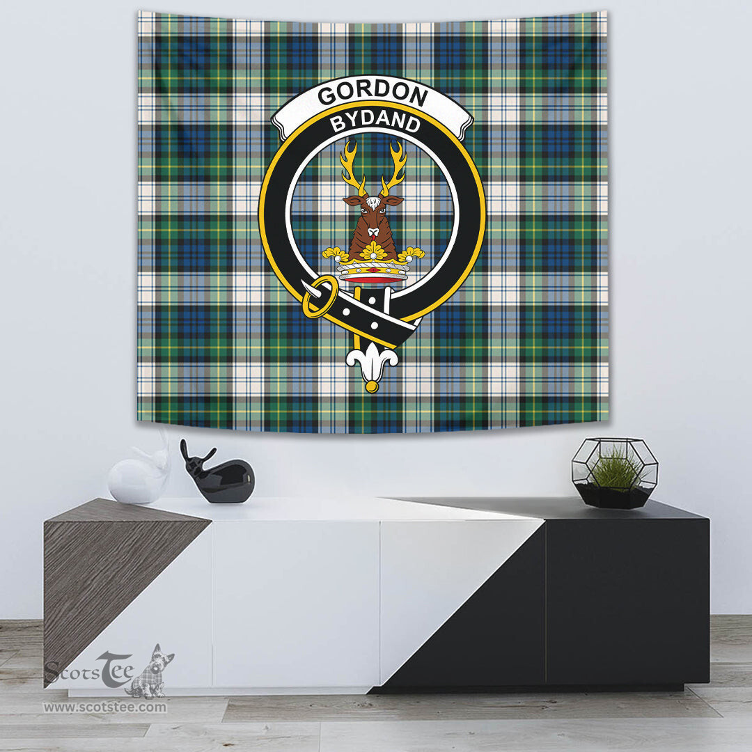 Gordon Dress Ancient Tartan Home Decor Scottish Plaid Tartan Crest Tapestry ScotsTee