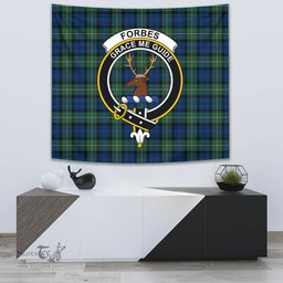 Forbes Ancient Tartan Home Decor Scottish Plaid Tartan Crest Tapestry ScotsTee