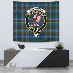 Cockburn Modern Tartan Home Decor Scottish Plaid Tartan Crest Tapestry ScotsTee