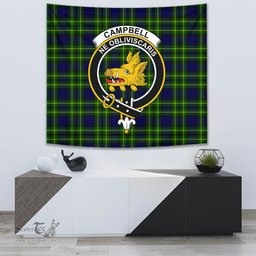 Campbell of Breadalbane Modern Tartan Home Decor Scottish Plaid Tartan Crest Tapestry ScotsTee