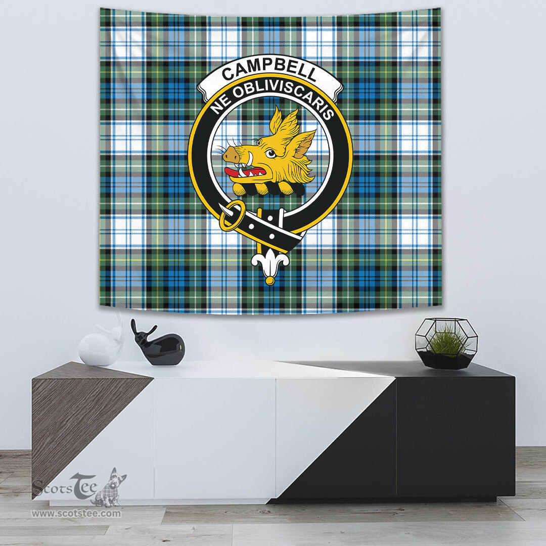 Campbell Dress Ancient Tartan Home Decor Scottish Plaid Tartan Crest Tapestry ScotsTee