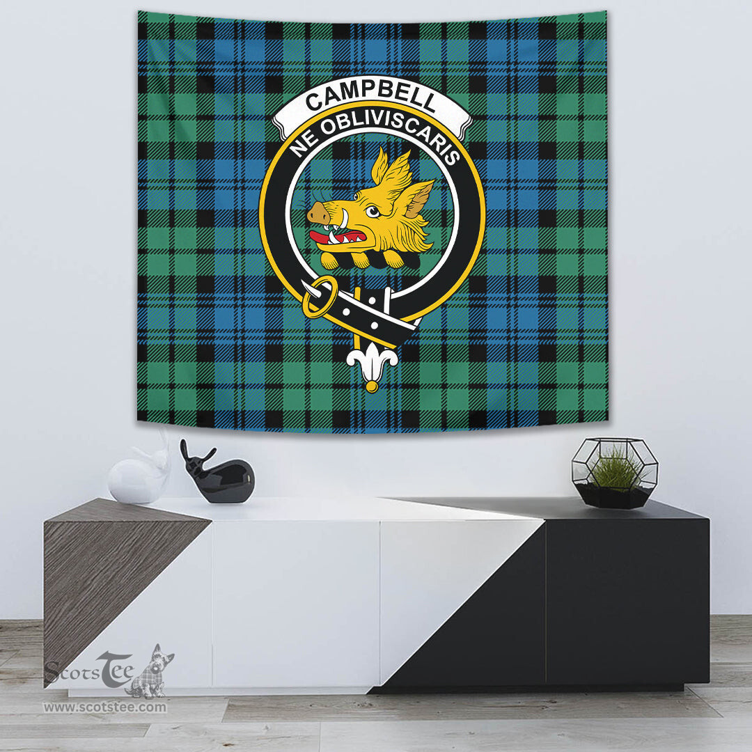 Campbell Ancient 01 Tartan Home Decor Scottish Plaid Tartan Crest Tapestry ScotsTee