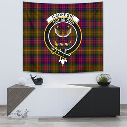 Carnegie Modern Tartan Home Decor Scottish Plaid Tartan Crest Tapestry ScotsTee