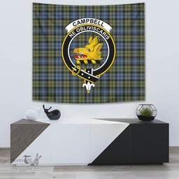 Campbell Faded Tartan Home Decor Scottish Plaid Tartan Crest Tapestry ScotsTee