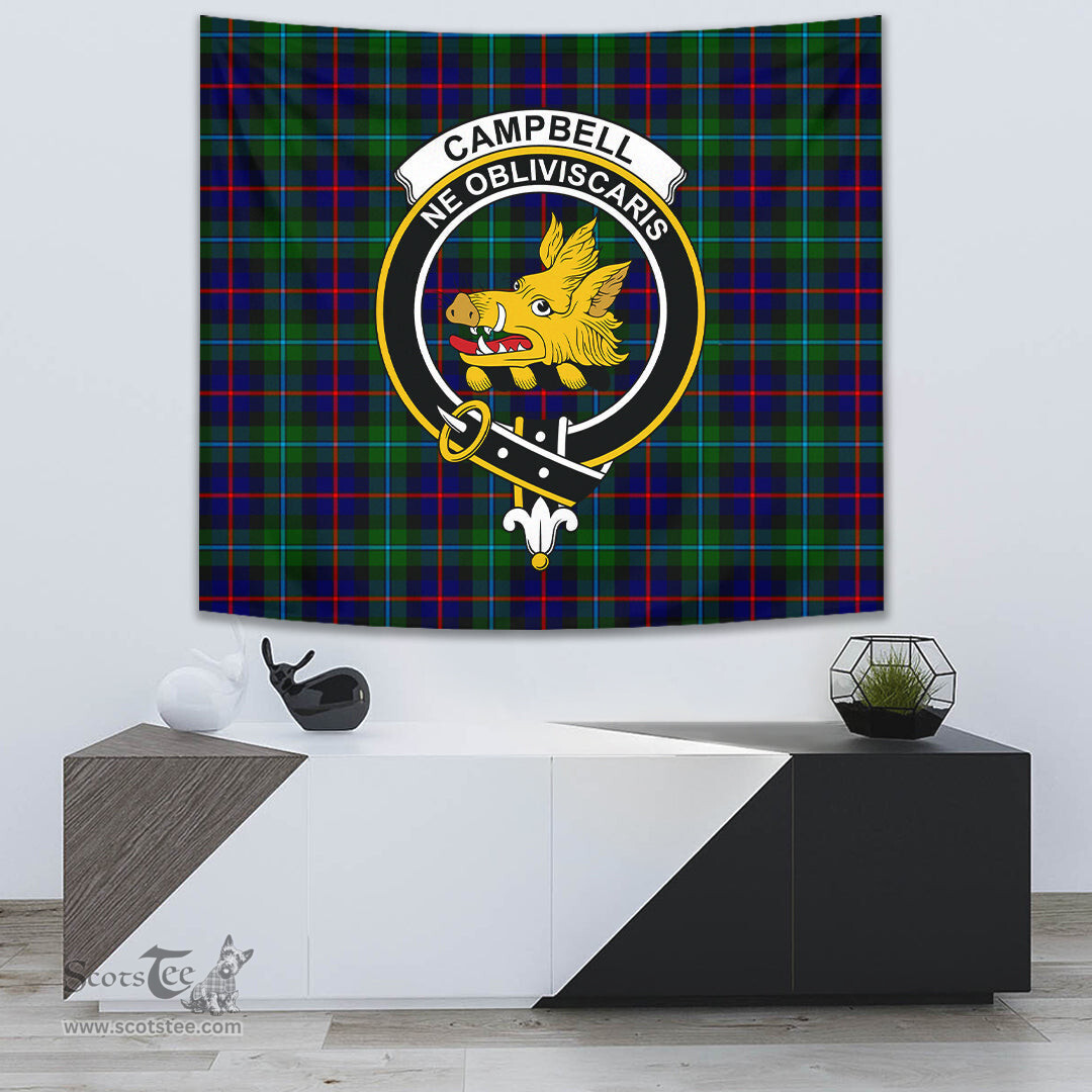 Campbell of Cawdor Modern Tartan Home Decor Scottish Plaid Tartan Crest Tapestry ScotsTee