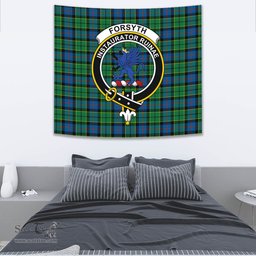 Forsyth Ancient Tartan Home Decor Scottish Plaid Tartan Crest Tapestry ScotsTee