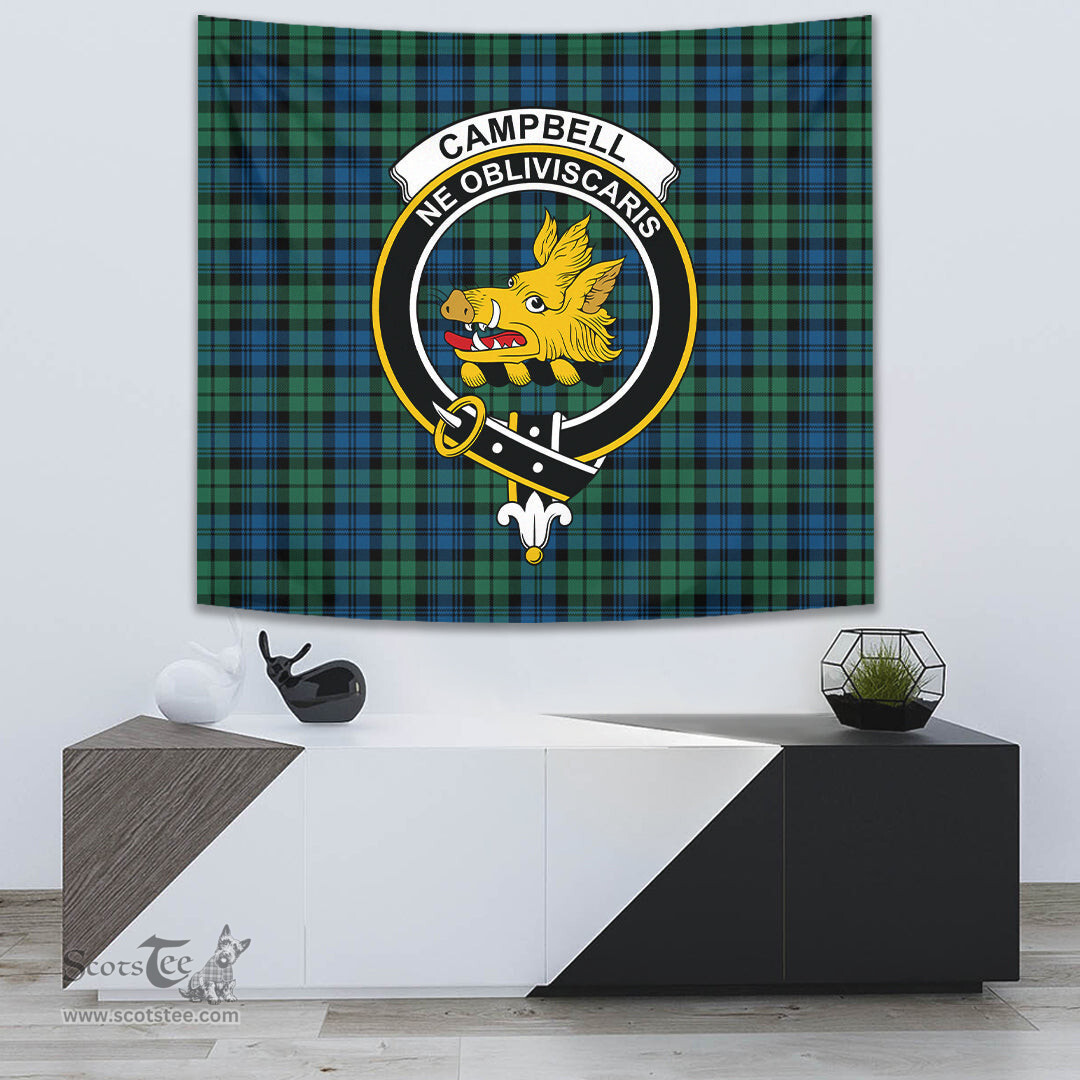 Campbell Ancient 02 Tartan Home Decor Scottish Plaid Tartan Crest Tapestry ScotsTee