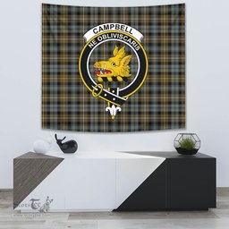 Campbell Argyll Weathered Tartan Home Decor Scottish Plaid Tartan Crest Tapestry ScotsTee